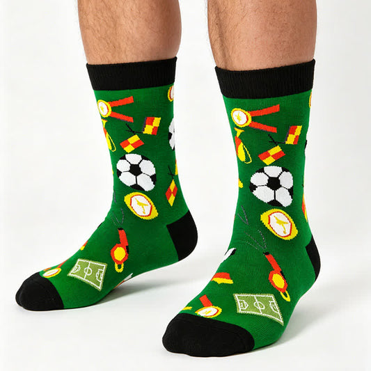 Chaussettes courtes humoristiques à motif de football (2 paires) - image 0
