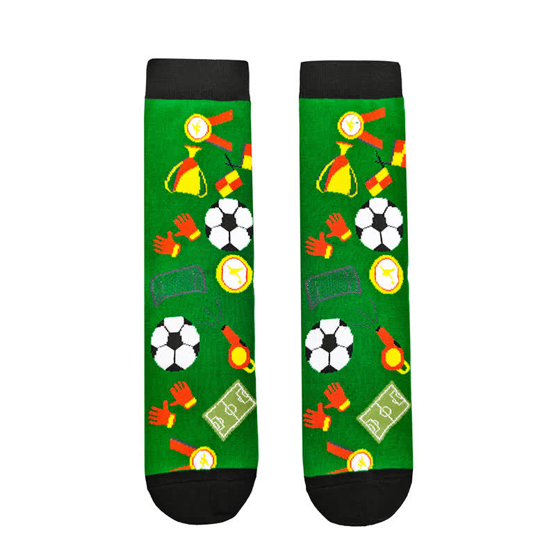 Chaussettes courtes humoristiques à motif de football (2 paires) - image 5