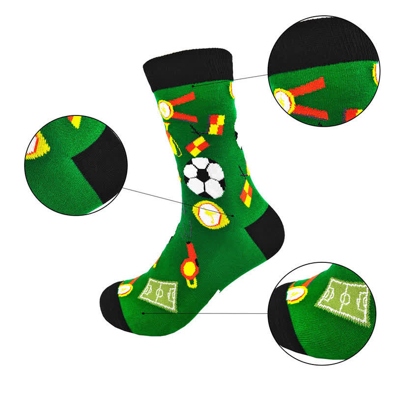 Chaussettes courtes humoristiques à motif de football (2 paires) - image 2