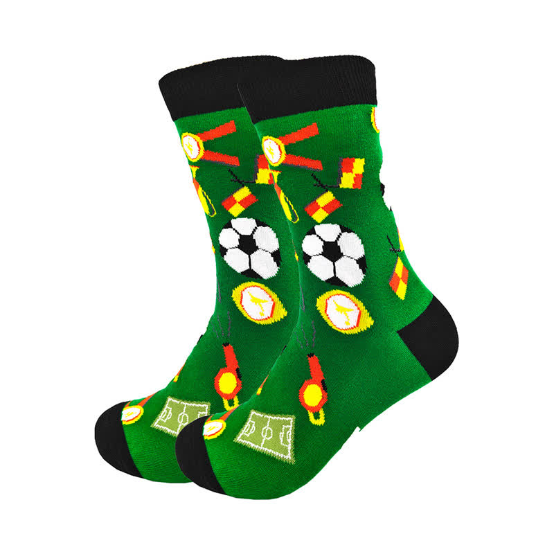 Chaussettes courtes humoristiques à motif de football (2 paires) - image 1