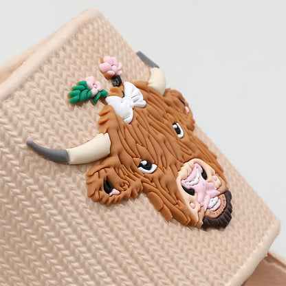 Pantoufles à plateforme Highland Cow Cloud Cushion - image 1