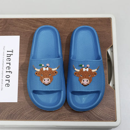 Pantoufles à plateforme Highland Cow Cloud Cushion - Bleu marine - EU44-45(US10-11) - image 8