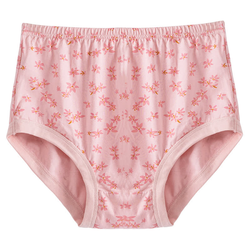 Culotte taille haute en coton doux à motif floral (lot de 2) - Rose clair - XXXL - image 3