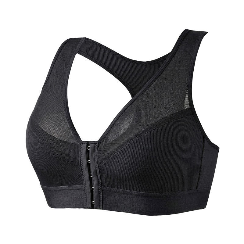 Soutien-gorge sans armatures à fermeture avant - Noir - 2XL - image 11
