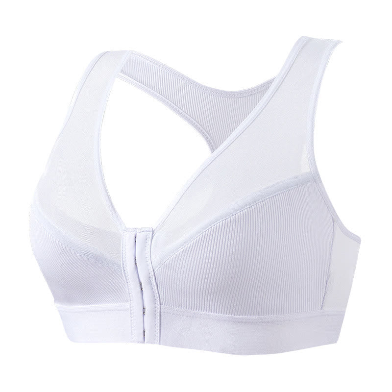 Soutien-gorge sans armatures à fermeture avant - Blanc - 2XL - image 12