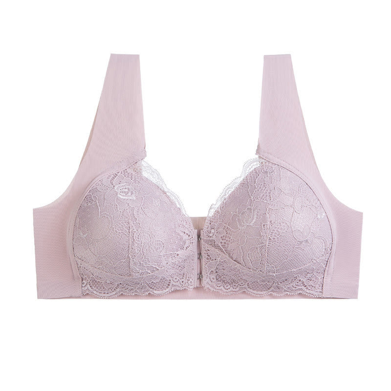 Soutien-gorge sans armatures à fermeture avant - Violet - 5XL - image 12