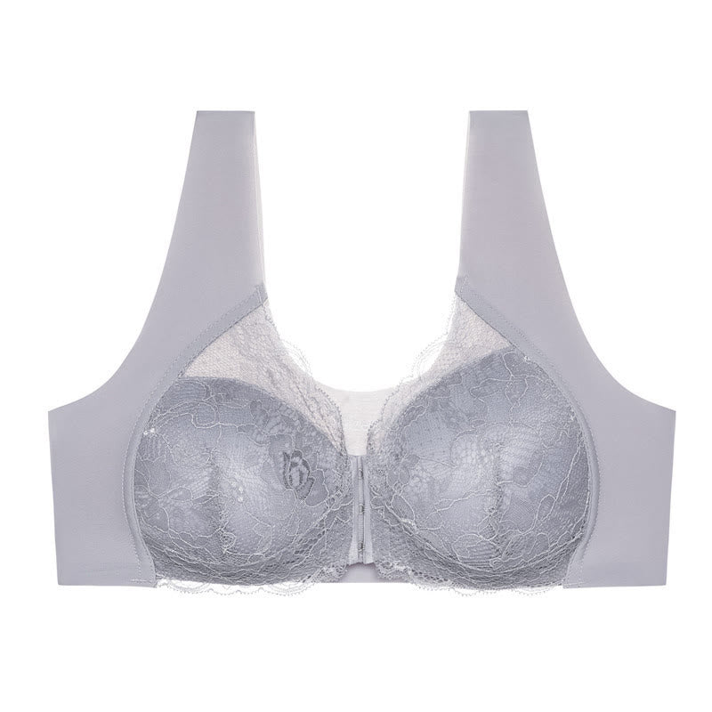 Soutien-gorge sans armatures à fermeture avant - Gris - 5XL - image 13