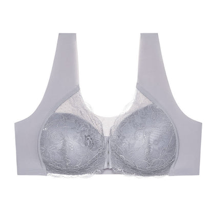 Soutien-gorge sans armatures à fermeture avant - Gris - 5XL - image 13