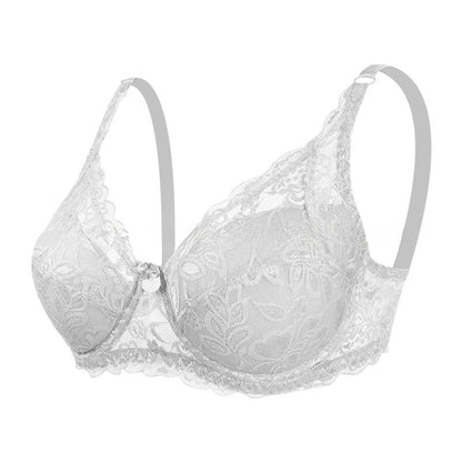 Soutien-gorge élégant à armatures en dentelle - Blanc - 42 - D - image 10