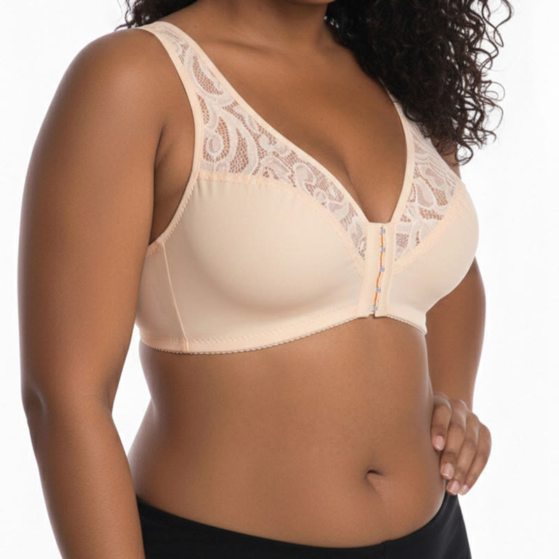 Soutien-gorge sans armatures à fermeture en dentelle sur le devant - image 15
