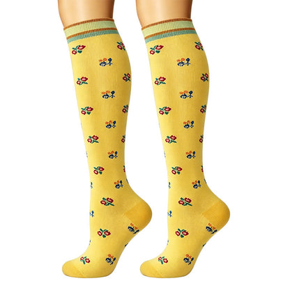 Chaussettes de compression à petites fleurs (6 paires) - image 5