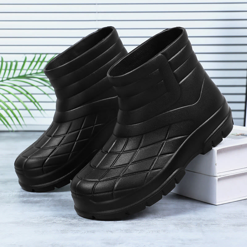 Chaussures de travail imperméables et épaisses grandes tailles - Noir - EU44-45(US10-11) - image 17