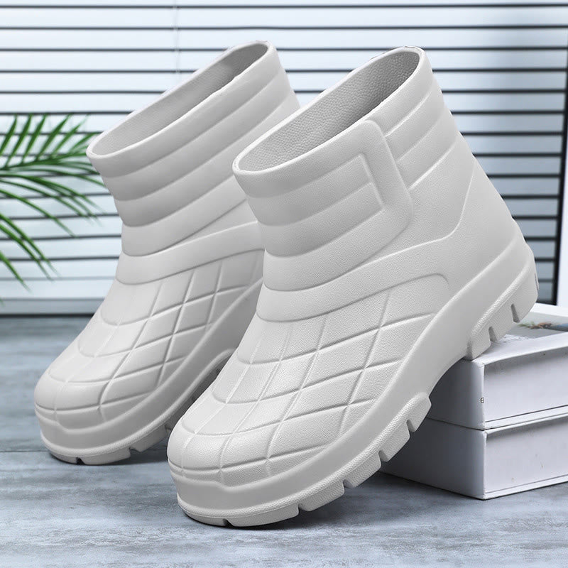 Chaussures de travail imperméables et épaisses grandes tailles - Gris - EU44-45(US10-11) - image 16