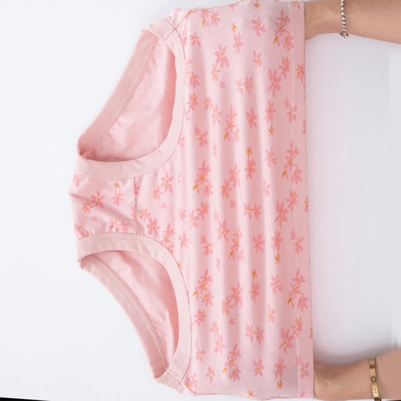 Culotte taille haute en coton doux à motif floral (lot de 2) - image 2