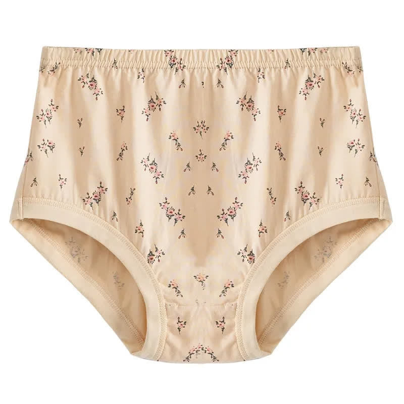 Culotte taille haute en coton doux à motif floral (lot de 2) - Abricot - XXXL - image 4