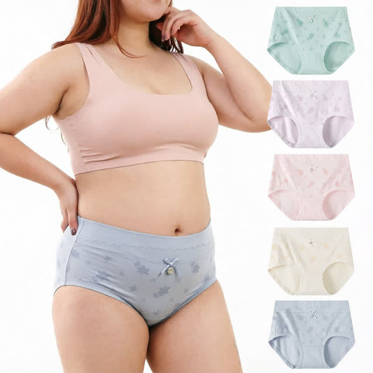 Culotte taille haute en coton à motif floral (lot de 2) - image 0