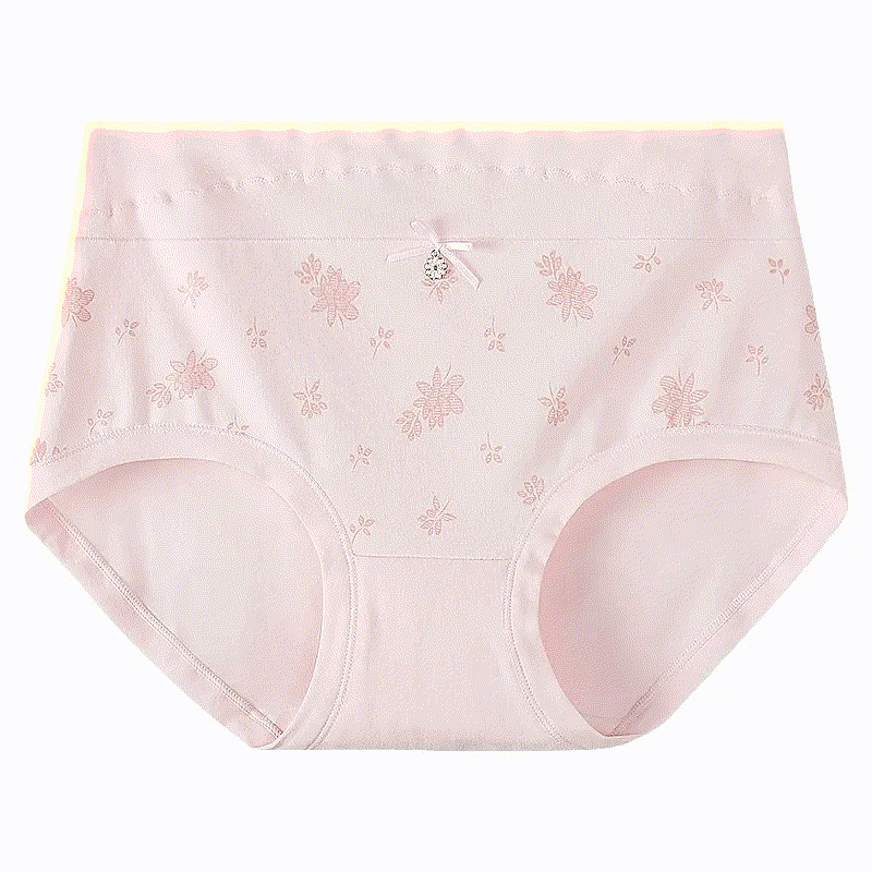 Culotte taille haute en coton à motif floral (lot de 2) - Rose clair - XXXL - image 3