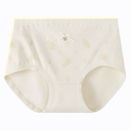 Culotte taille haute en coton à motif floral (lot de 2) - Abricot - XXXL - image 5