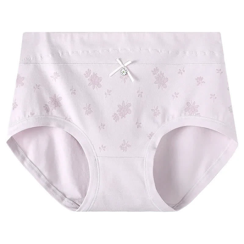 Culotte taille haute en coton à motif floral (lot de 2) - Violet clair - XXXL - image 6
