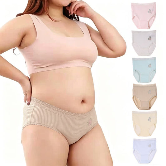 Culottes en coton taille haute à dentelle florale (lot de 3) - image 0