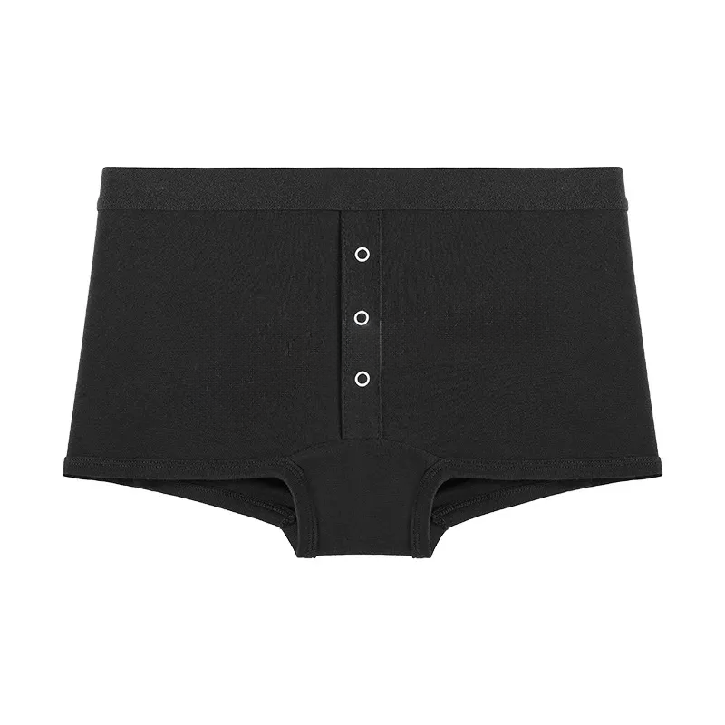 Culotte à boutons souples sur le devant (paquet de 2) - Noir - 2XL - image 9