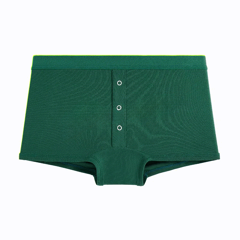 Culotte à boutons souples sur le devant (paquet de 2) - Vert - 2XL - image 5