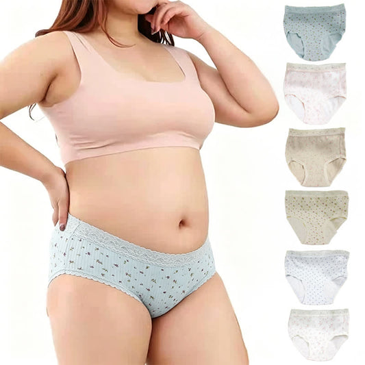 Culottes en coton taille haute en dentelle florale (lot de 3) - image 0
