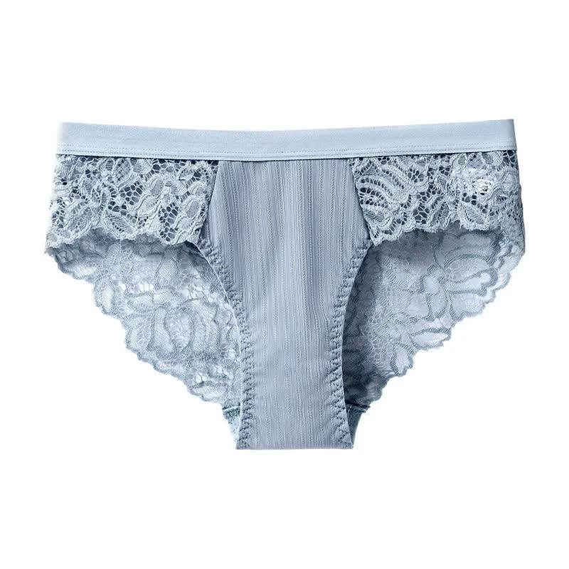 Culotte hipster en dentelle extensible douce (lot de 3) - Bleu - XXL - image 6
