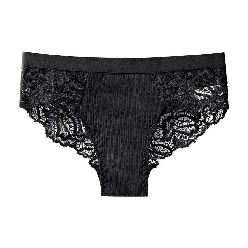 Culotte hipster en dentelle extensible douce (lot de 3) - Noir - XXL - image 3