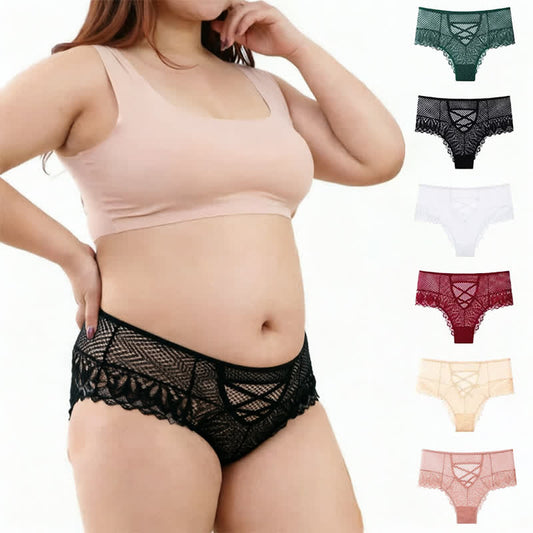 Culotte croisée en dentelle transparente (lot de 2) - image 0