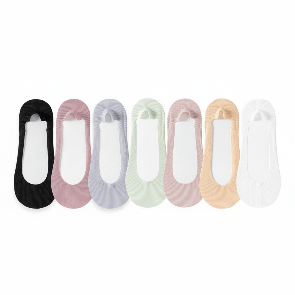 Chaussettes invisibles ultra-minces (7 paires) - Multicolore - EU39-44 (US6.5-9.5) - image 1