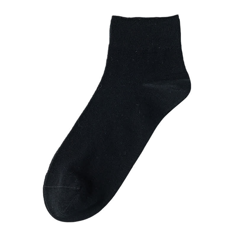 Chaussettes courtes respirantes en coton (3 paires) - Noir - EU39-44 (US6.5-9.5) - image 1