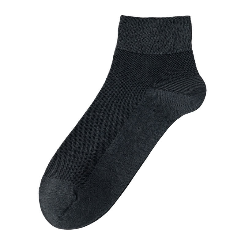 Chaussettes courtes respirantes en coton (3 paires) - Gris foncé - EU39-44 (US6.5-9.5) - image 4