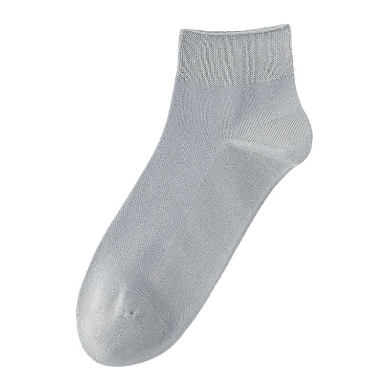 Chaussettes courtes respirantes en coton (3 paires) - Gris clair - EU39-44 (US6.5-9.5) - image 5