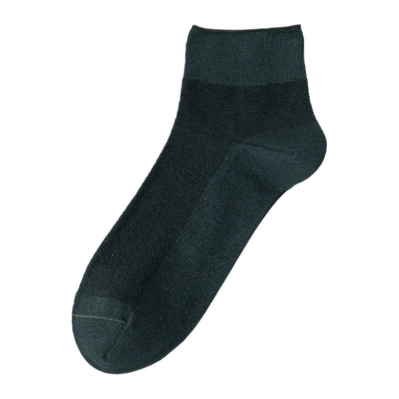 Chaussettes courtes respirantes en coton (3 paires) - Vert armée - EU39-44 (US6.5-9.5) - image 7