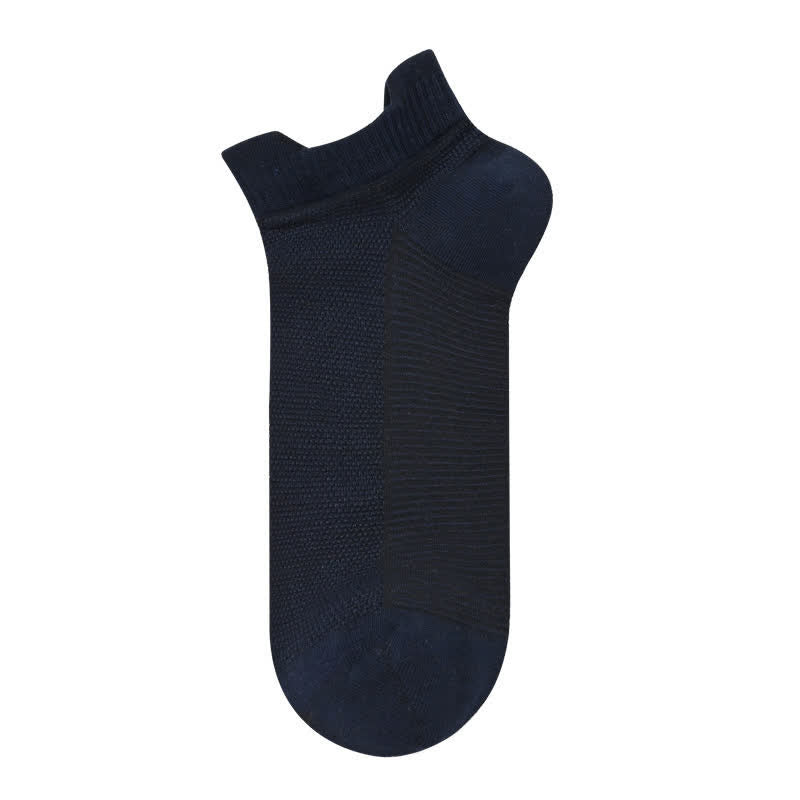 Chaussettes courtes respirantes en coton (3 paires) - Bleu nuit - EU40-45 (US7-12) - image 2