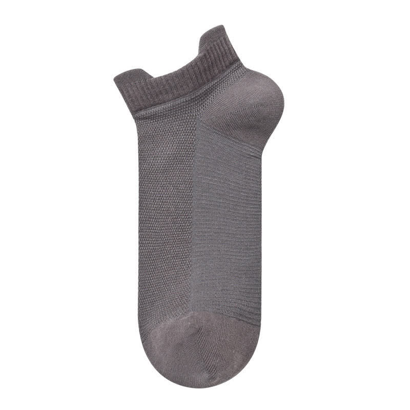 Chaussettes courtes respirantes en coton (3 paires) - Gris foncé - EU40-45 (US7-12) - image 7