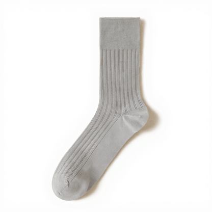 Chaussettes en soie quart de cercle (5 paires) - Gris clair - EU39-44 (US6.5-9.5) - image 4