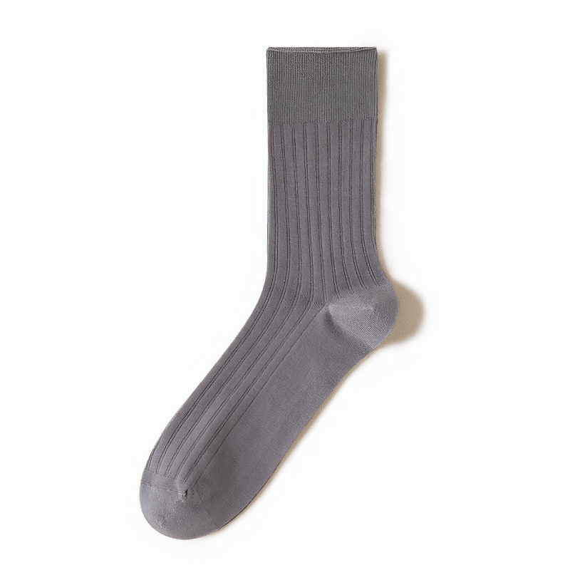 Chaussettes en soie quart de cercle (5 paires) - Brun - EU39-44 (US6.5-9.5) - image 6
