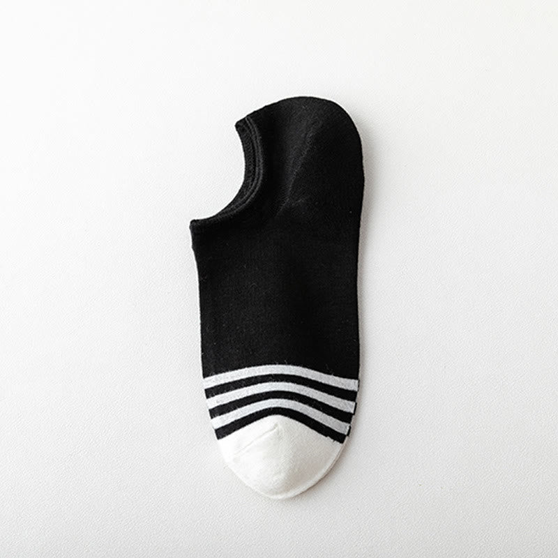 Chaussettes invisibles en bambou bicolore (5 paires) - B - UE39-44 (US5-10) - image 3