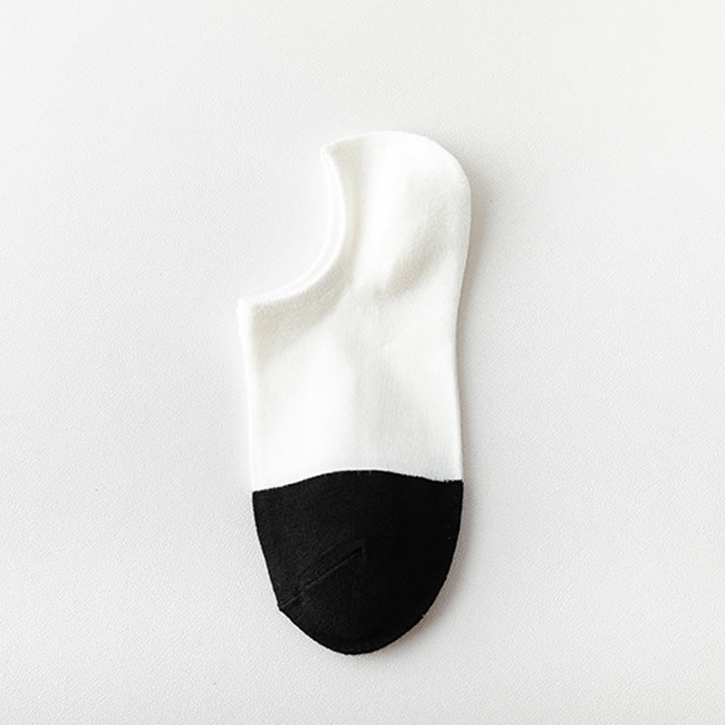 Chaussettes invisibles en bambou bicolore (5 paires) - C - UE39-44 (US5-10) - image 4