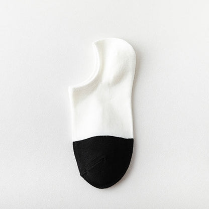 Chaussettes invisibles en bambou bicolore (5 paires) - C - UE39-44 (US5-10) - image 4