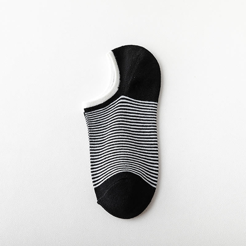 Chaussettes invisibles en bambou bicolore (5 paires) - E - UE39-44 (US5-10) - image 6
