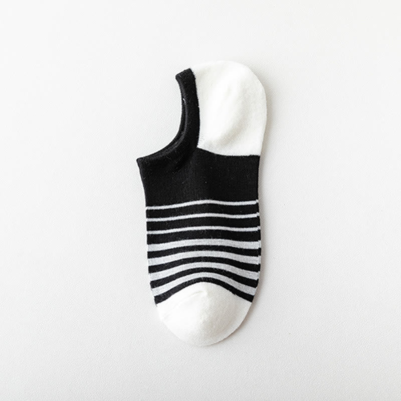 Chaussettes invisibles en bambou bicolore (5 paires) - D - UE39-44 (US5-10) - image 5