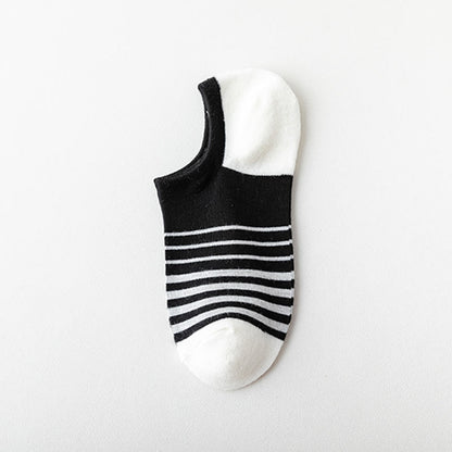 Chaussettes invisibles en bambou bicolore (5 paires) - D - UE39-44 (US5-10) - image 5