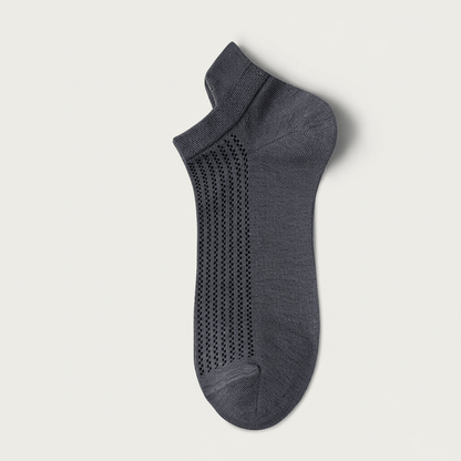 Chaussettes invisibles en maille de bambou (5 paires) - Gris - UE39-44 (US5-10) - image 4