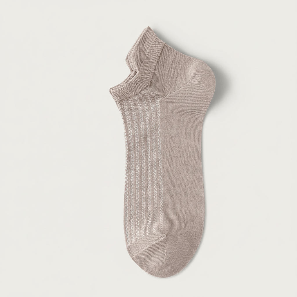 Chaussettes invisibles en maille de bambou (5 paires) - Kaki - UE39-44 (US5-10) - image 5