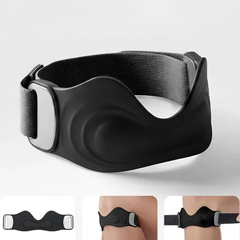 Bande de soutien rotulien en silicone pour le sport - Noir - One Size - image 4