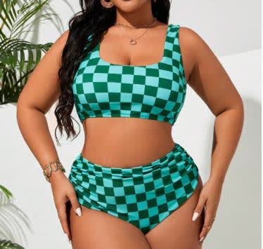 Maillots de bain taille haute - Vert - XXXXL - image 0
