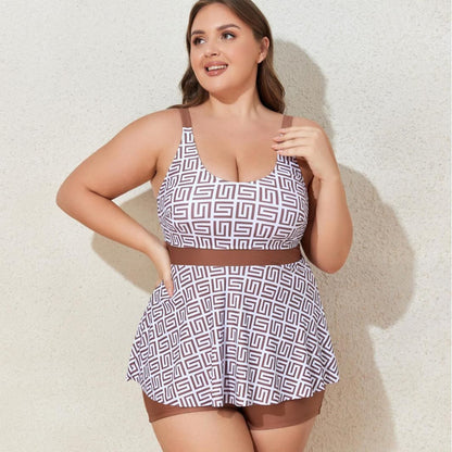 Maillot de bain deux pièces à imprimé géométrique - image 4